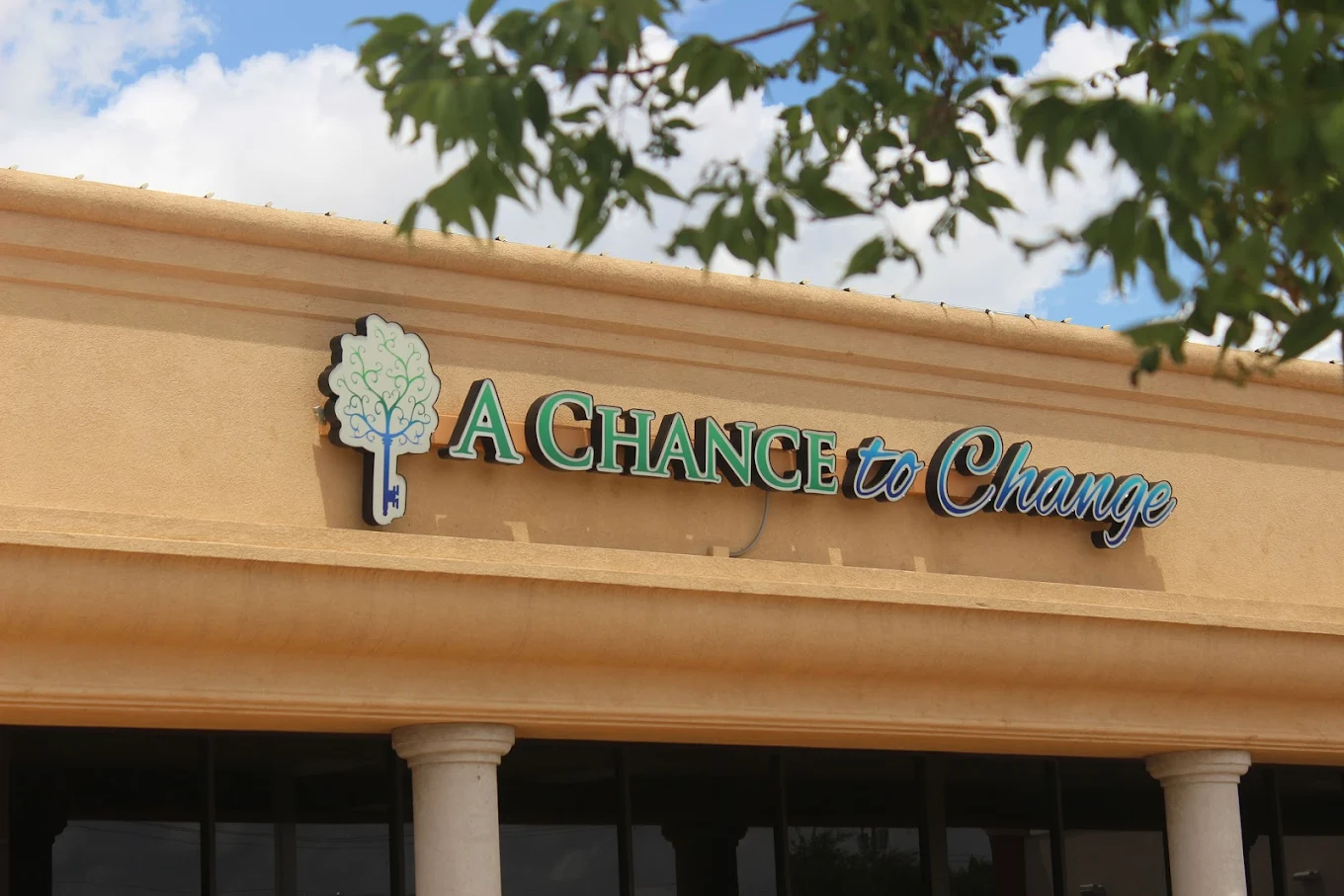 Front signage for A Chance to Change Foundation