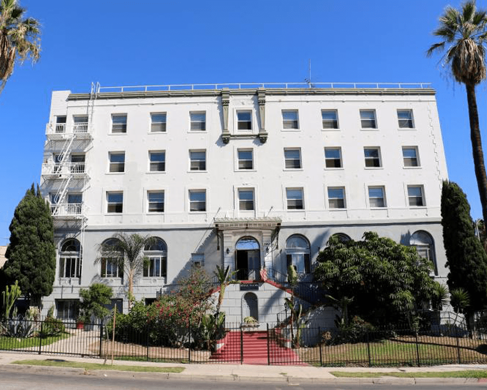 Historic multi-story Royal Palms treatment facility exterior