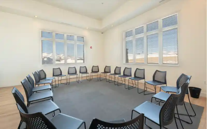 Group therapy room at women’s residential treatment center