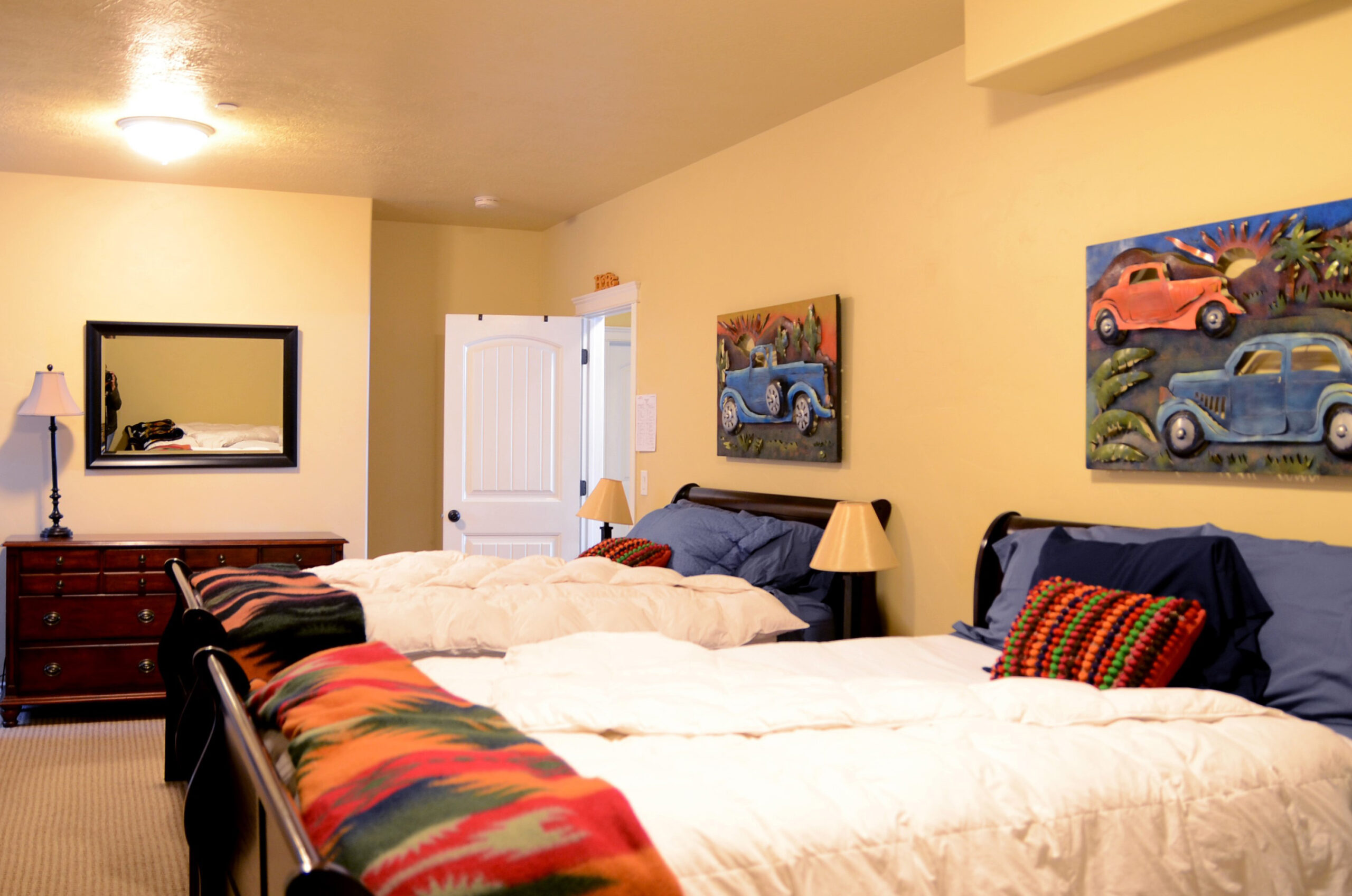 Shared bedroom with two beds for residential clients