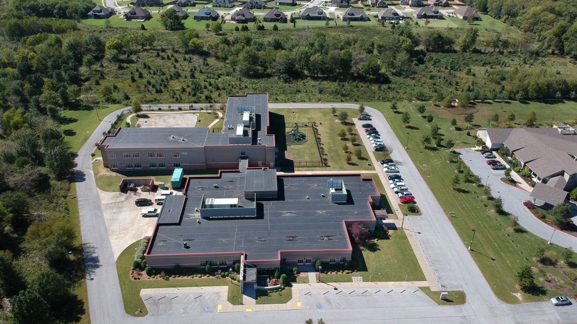 Aerial view of the behavioral health campus