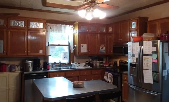 Community kitchen used by residents at Serenity Haven