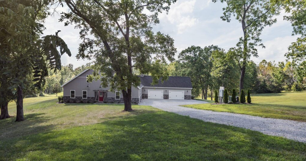 Exterior view of NewDay Center surrounded by trees