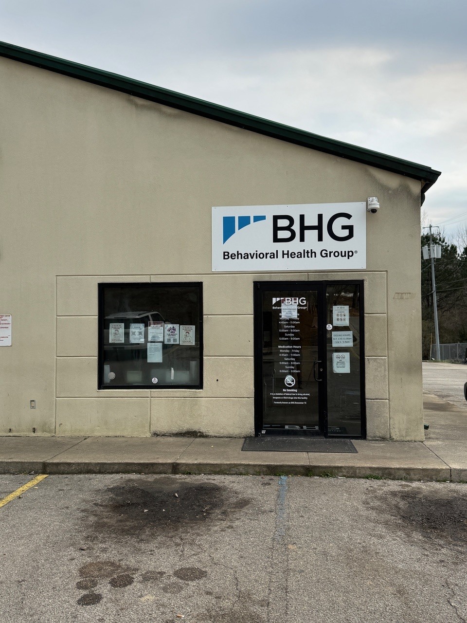 Front entrance of BHG Bessemer Treatment Center