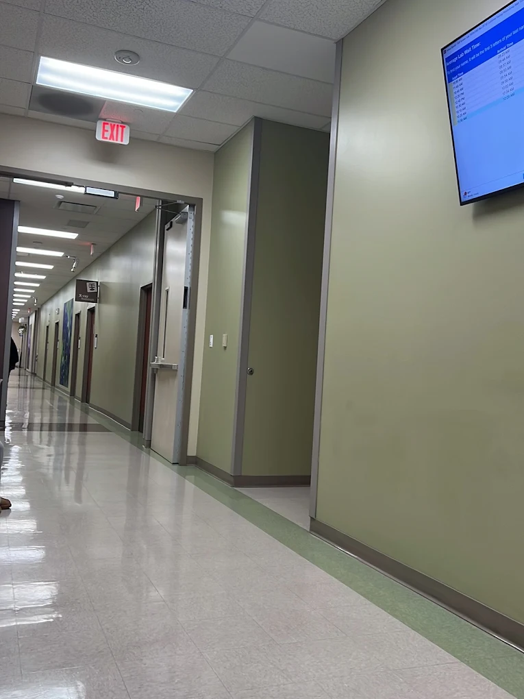 Clean hallway inside JPS Medical Home outpatient clinic