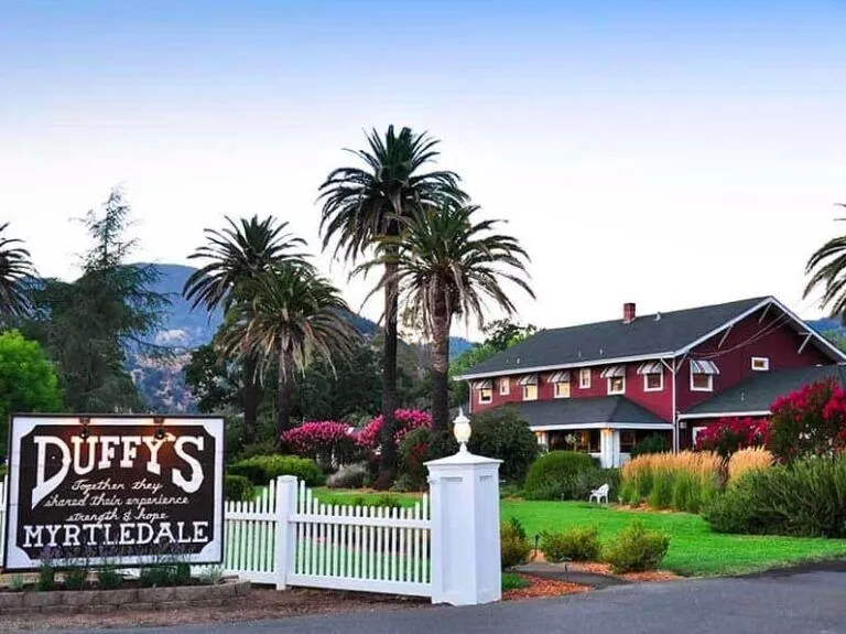 Main entrance and grounds at Duffy's Napa Valley Rehab