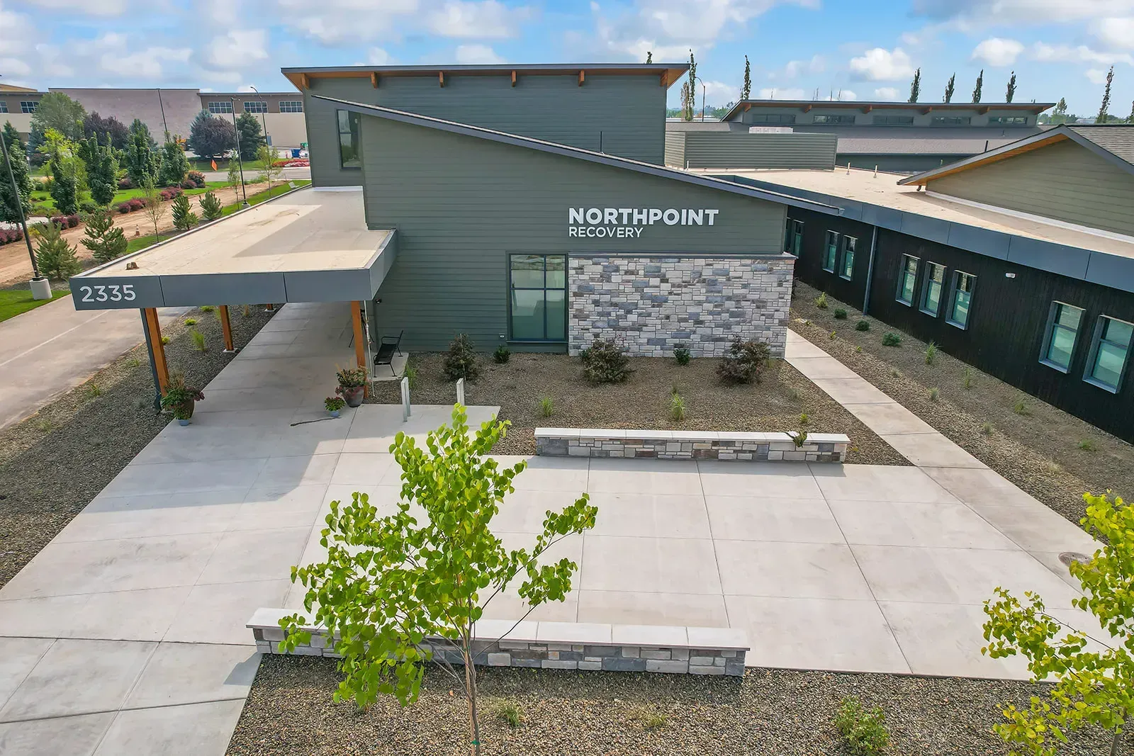 Front entrance of Northpoint Recovery treatment facility