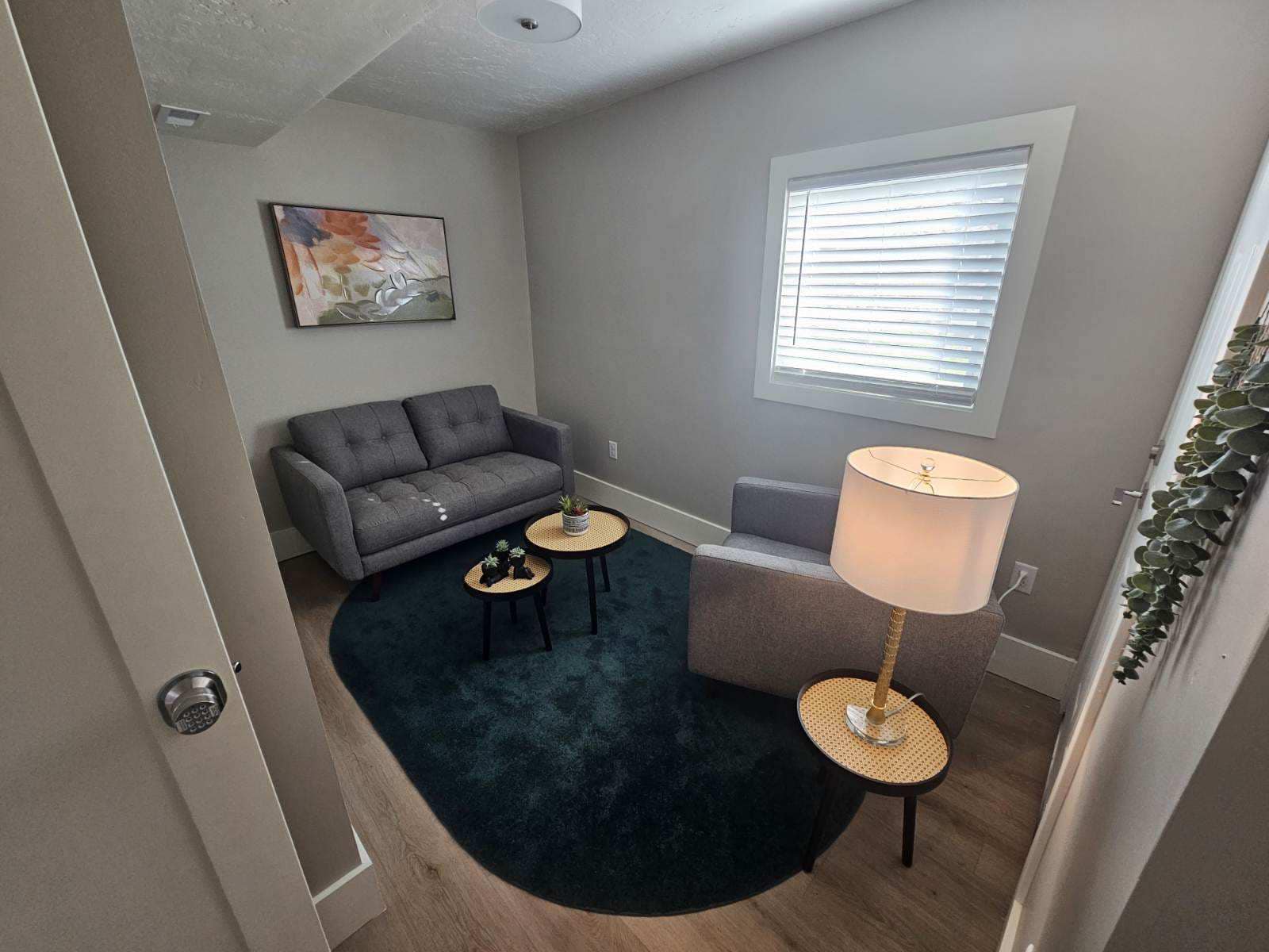 Private counseling space with modern decor