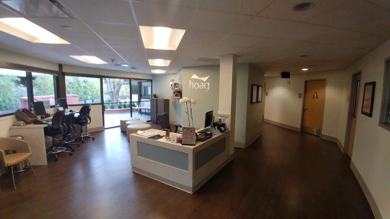 Reception desk and hallway inside treatment center