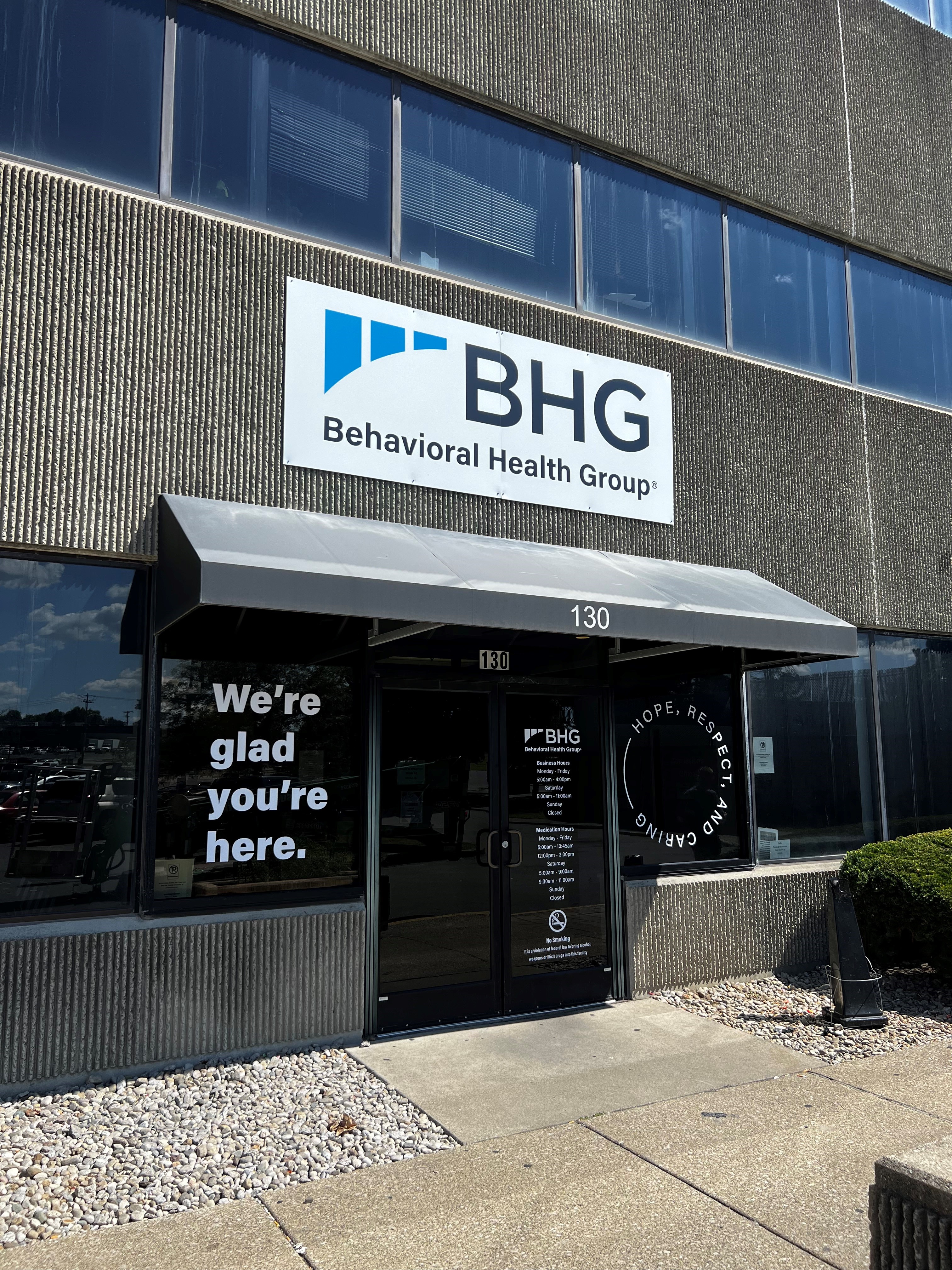 Exterior entrance of BHG Lexington Treatment Center