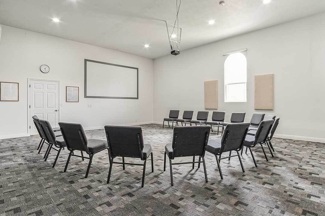 Circle of chairs in a meeting room