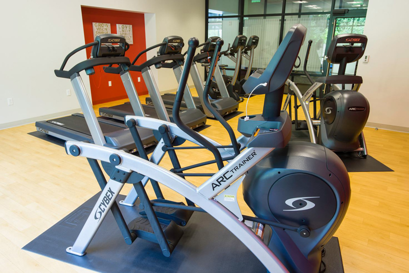 Fitness room with treadmills and cardio equipment