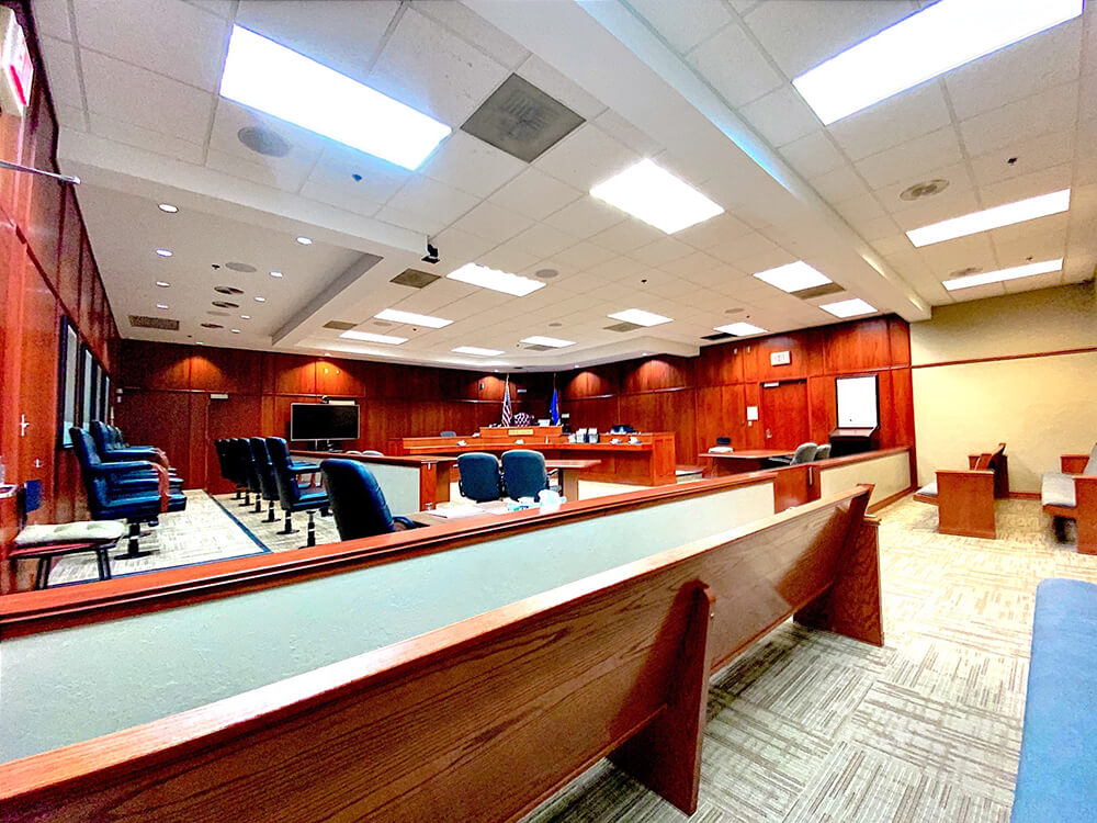 conference area with wooden interior and chairs